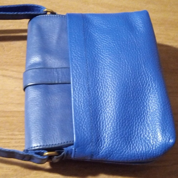 Fossil 1954 Vibrant Blue Two Tone Leather Perfect Stunning - Picture 11 of 16